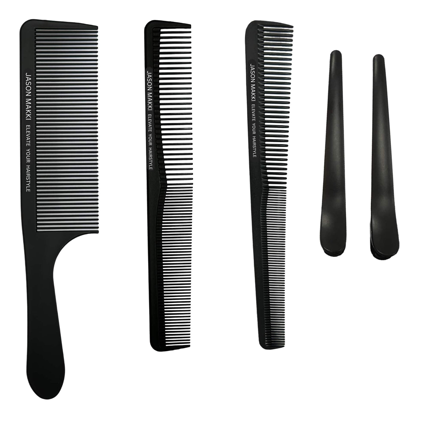 5 Pieces Barber Cutting Comb Set - 230℃ Heat Resistant Carbon Comb