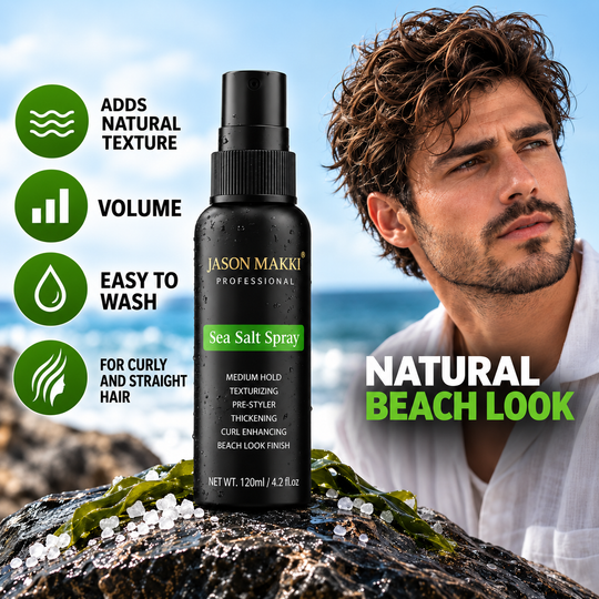 JASON MAKKI Sea Salt Spray for Hair – Texture, Volume &amp; Natural Hold