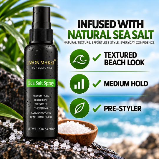 JASON MAKKI Sea Salt Spray for Hair – Texture, Volume &amp; Natural Hold