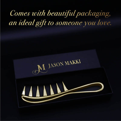 Gold comb in beautiful gift packaging