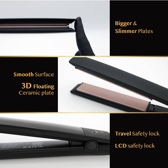 Slim 3d floating ceramic plates with LCD and travel safety lock